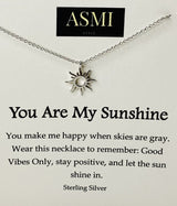 Sterling Silver Sun Pendant Necklace
