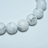 Natural Howlite Stone Bead Bracelet