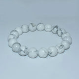 Natural Howlite Stone Bead Bracelet