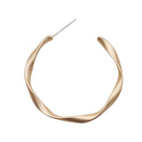 Hailey Gold Twisted Hoop Earrings