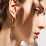 Hailey Gold Twisted Hoop Earrings