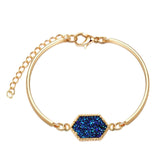 Isabella Gold Cuff Drusy Bracelet