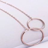 Sterling Silver Intertwined Circle Necklace
