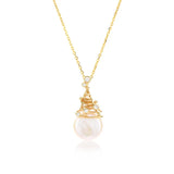 Anastasia Sterling Silver Pearl Pendant Necklace