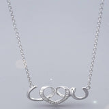 Sterling Silver I Love You Necklace