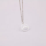 Sterling Silver Move Mountains Pendant Necklace