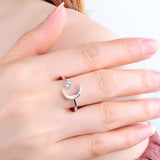Sterling Silver Crescent Moon Ring