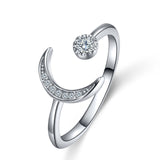 Sterling Silver Crescent Moon Ring