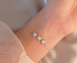 Sterling Silver Flower Bracelet