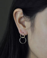 Sterling Silver Intertwined Circle Post Earrings