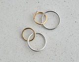 Sterling Silver Intertwined Circle Post Earrings