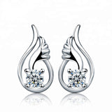 Sterling Silver Angel Wings Stud Earrings