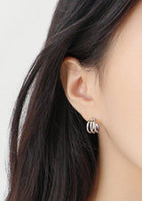 Triple Stranded Hoop Earrings