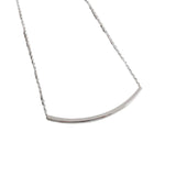 Sterling Silver Curved Bar Necklace