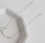 Sterling Silver Curved Bar Necklace