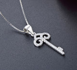 Sterling Silver Crown Key Pendant