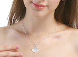 Sterling Silver Ginkgo Leaf Endurance Necklace