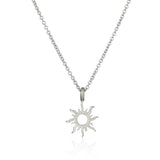 Sterling Silver Sun Pendant Necklace