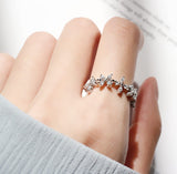Sterling Silver Flower Bolo Adjustable Ring