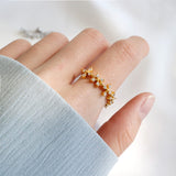 Sterling Silver Flower Bolo Adjustable Ring