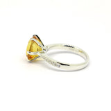 Sterling Silver Citrine & Zircon Cocktail Ring