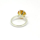 Sterling Silver Citrine & Zircon Cocktail Ring