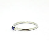 Sterling Silver Baguette Sapphire Stacking Ring