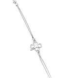 Sterling Silver Lucky 4-Leaf Clover Bracelet