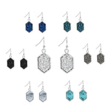 Isabella Silver Drop Earrings With Drusy