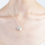 Sterling Silver Shell Pearl Necklace