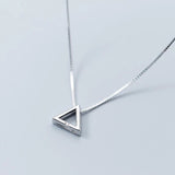 Sterling Silver Tribe Triangle Necklace
