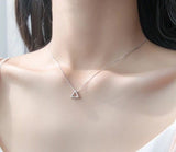 Sterling Silver Tribe Triangle Necklace