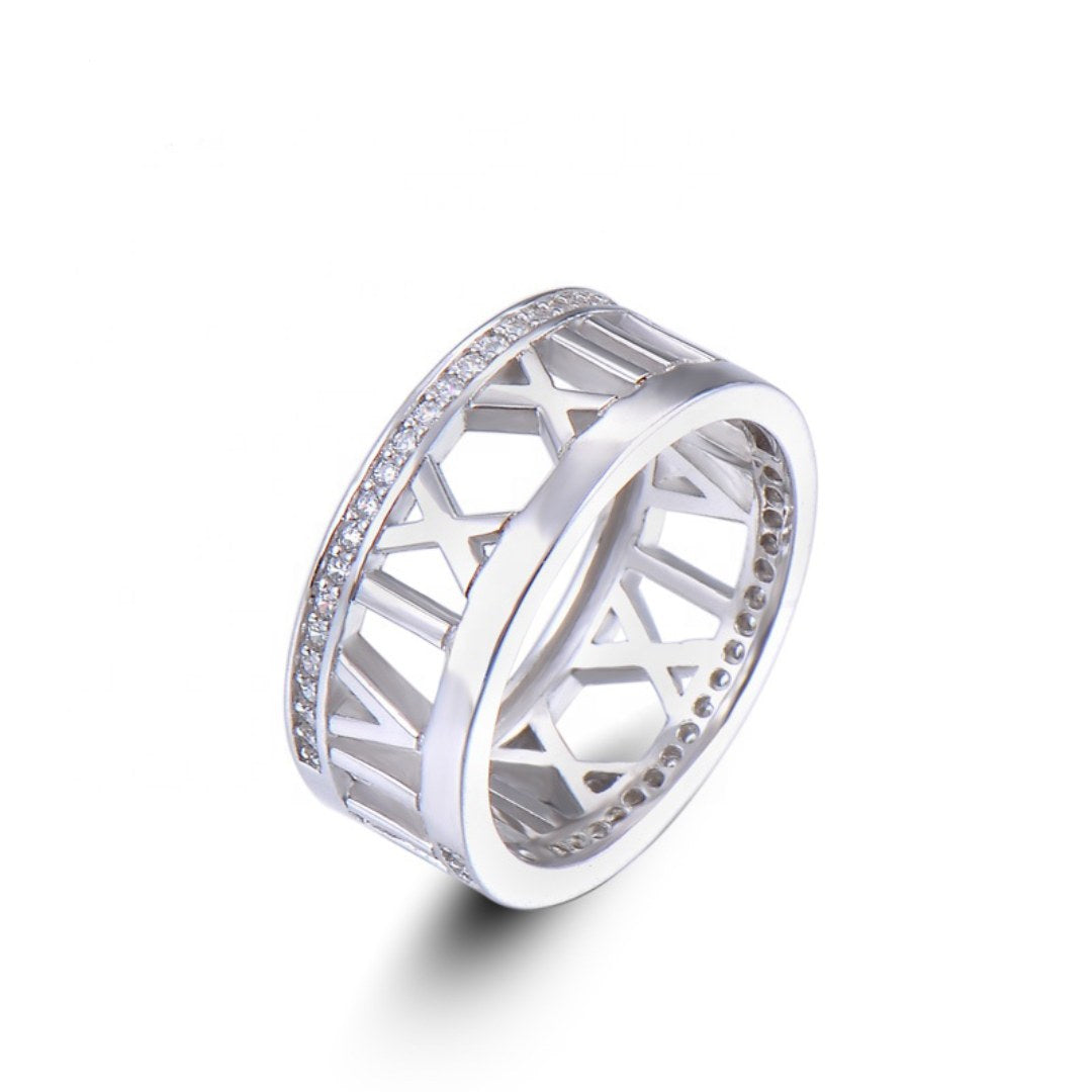925 sterling silver Roman numeral 1995 12mm wide band ring size 6.25 1 –  Finer Jewelry, Inc.
