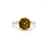 Sterling Silver Citrine & Zircon Cocktail Ring