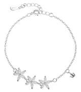 Sterling Silver Flower Bracelet