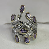 Sterling Silver Amethyst Gaia Ring