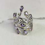 Sterling Silver Amethyst Gaia Ring