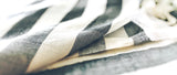 Fair Trade Grey & White Stripe Monochrome Scarf