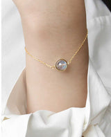 Gold Moonstone Bracelet