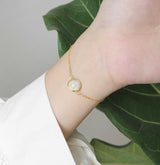 Gold Moonstone Bracelet