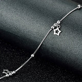 Sterling Silver Star Anklet