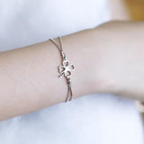 Sterling Silver Lucky 4-Leaf Clover Bracelet