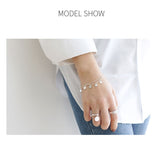 Sterling Silver Coin Boho Style Bracelet