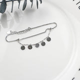 Sterling Silver Coin Boho Style Bracelet