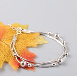 Sterling Silver Multi Strand Ball Bracelet