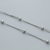 Sterling Silver Ball Bead Box Chain