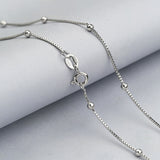 Sterling Silver Ball Bead Box Chain
