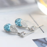 Sterling Silver Blue Topaz & Zircon Earrings
