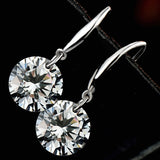 Sterling Silver Zircon Drop Earrings
