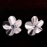 Sterling Silver Primrose Flower Earrings